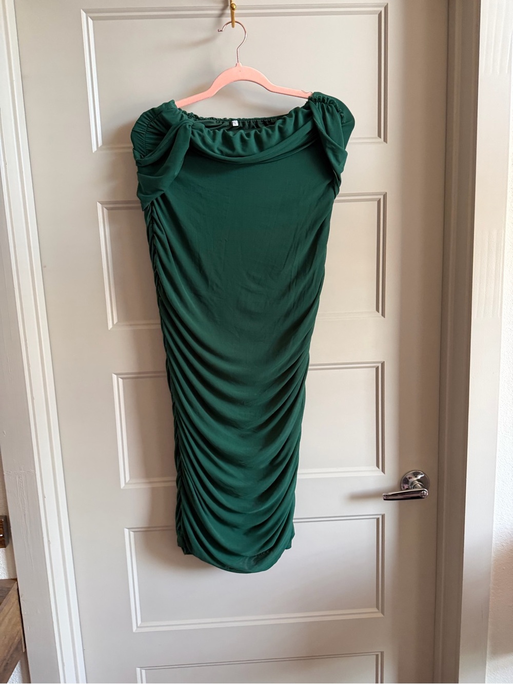 Green Ruched Women's dress